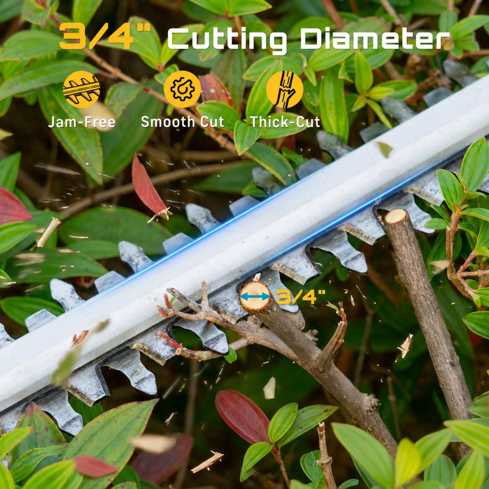 Seesii cordless hedge trimmer with rotating handle feature
