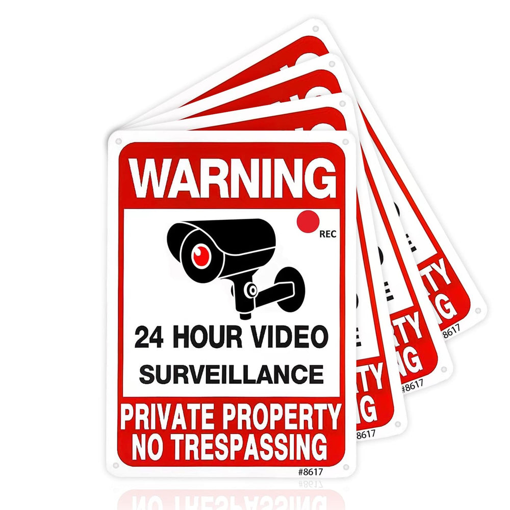 SEHINU No Trespassing Sign front view with bold lettering