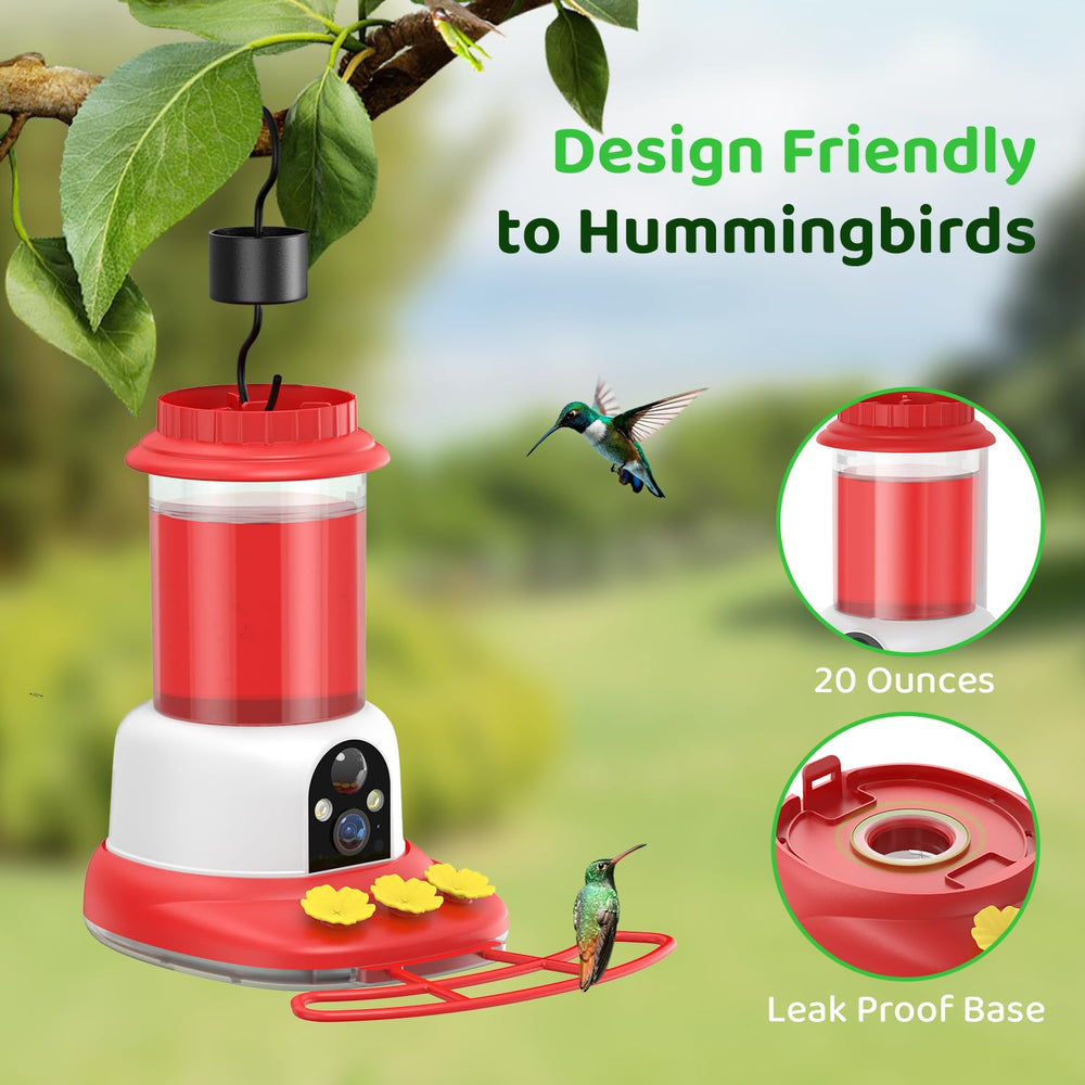 SEHMUA Smart Hummingbird Feeder with clear nectar tank