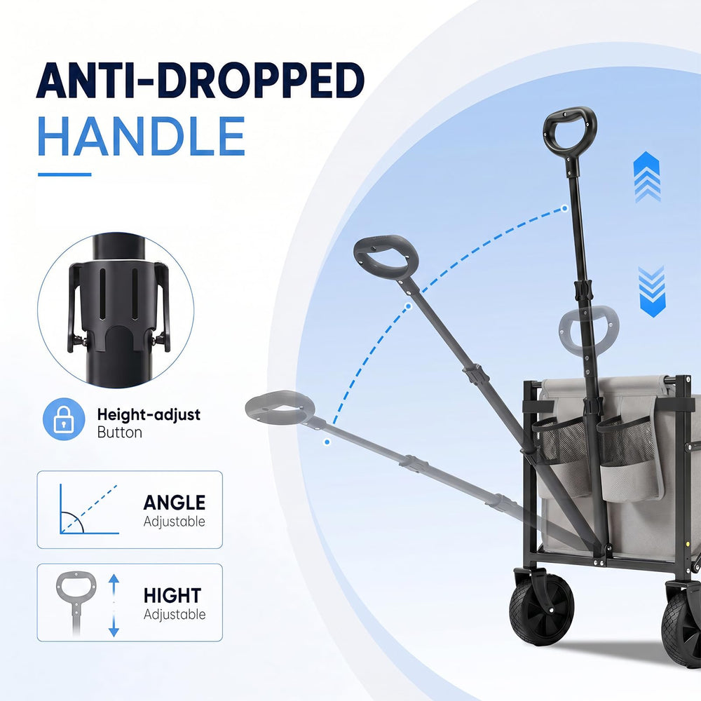 Sekey Collapsible Wagon handle adjustment mechanism