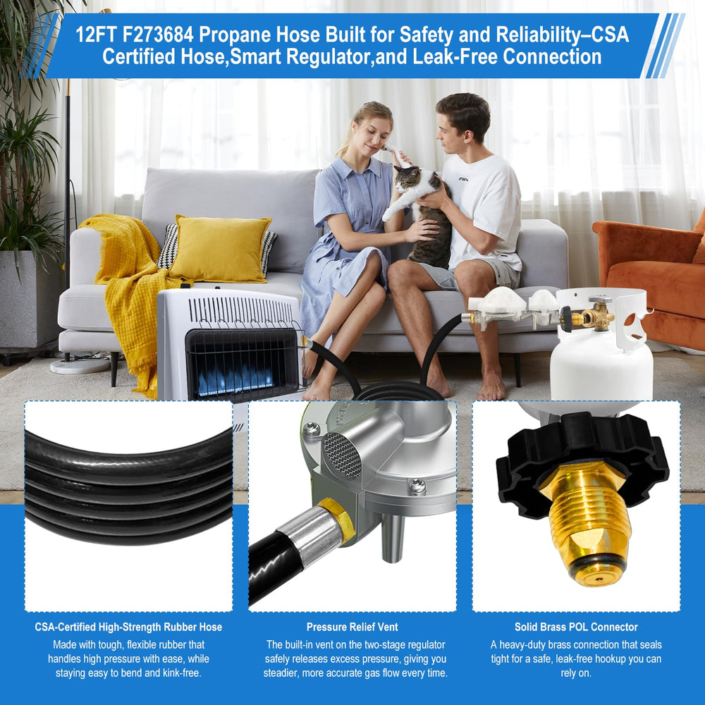 Sekvira propane hose assembly in a backyard setting
