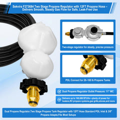 Sekvira propane hose assembly with POL fitting and Teflon tape