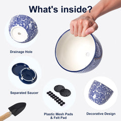 Selamica ceramic flower pot drainage hole detail