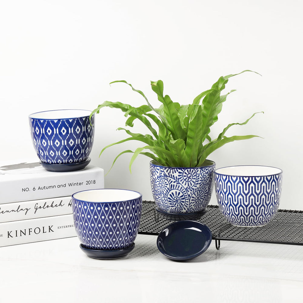 Selamica ceramic plant pot set in elegant home decor