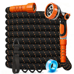 Semifrut 100FT Flexible Garden Hose with 10 Modes Nozzle