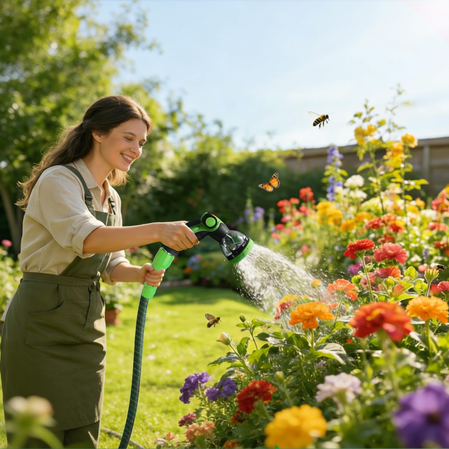 Semifrut garden hose with a compact design for small spaces
