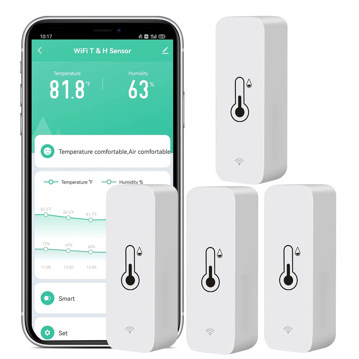 SENCKIT WiFi Temperature Humidity Sensor front view