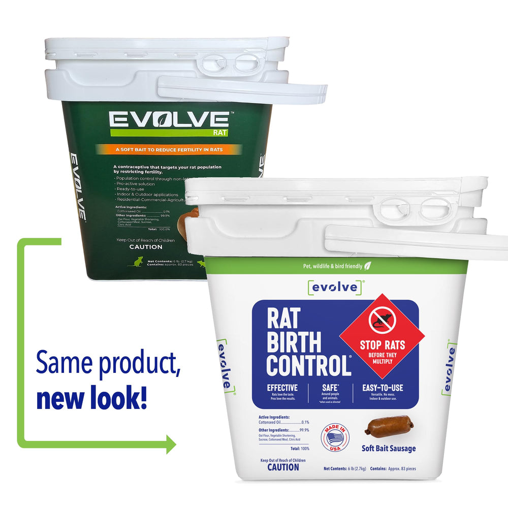 SenesTech Evolve Rat Birth Control soft bait sausages in pail