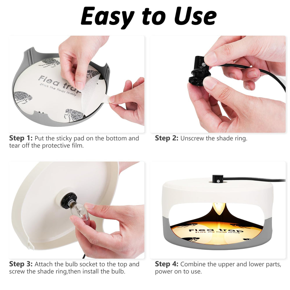 SENITEK EARPADS flea trap light in a home setting