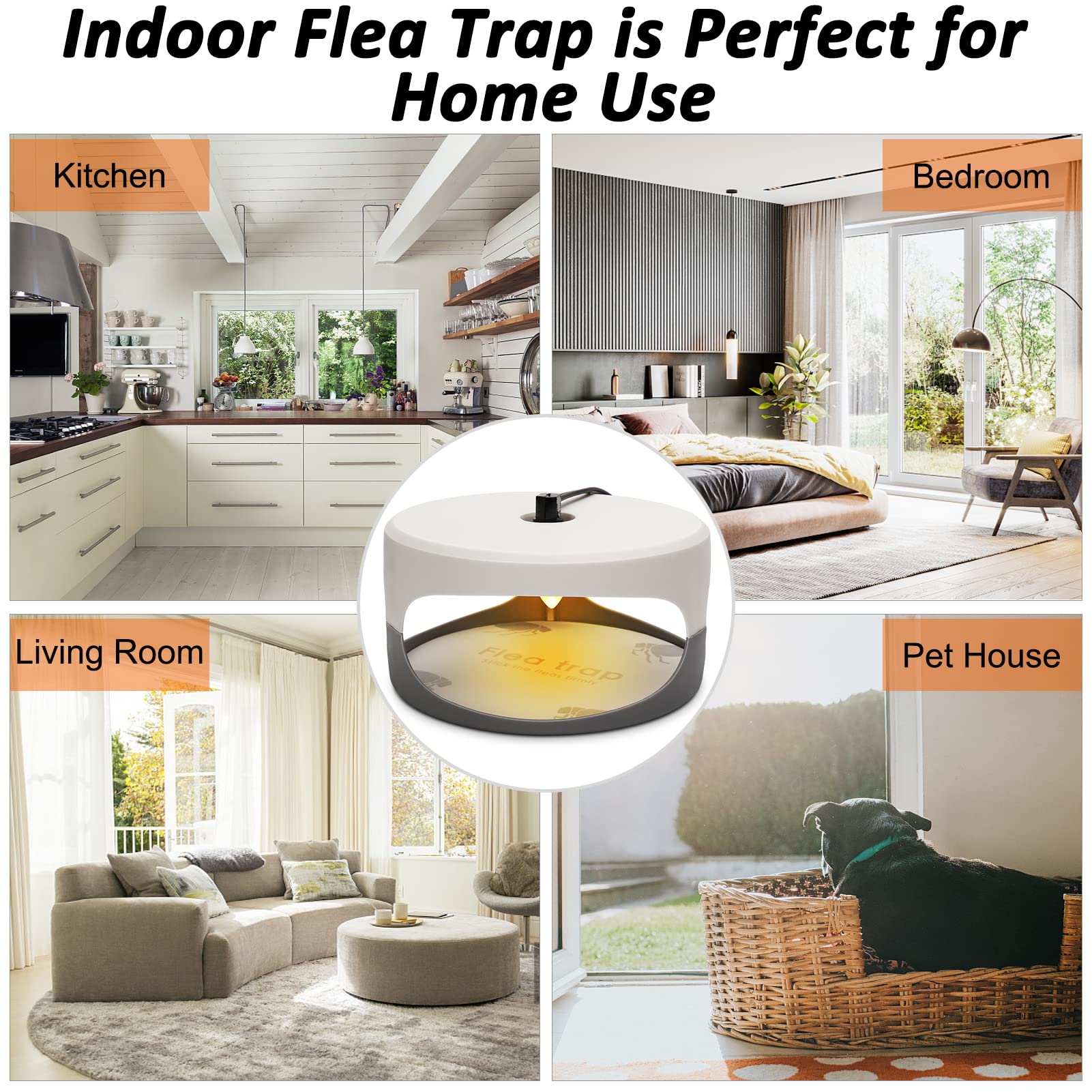 SENITEK EARPADS flea trap light with additional refills