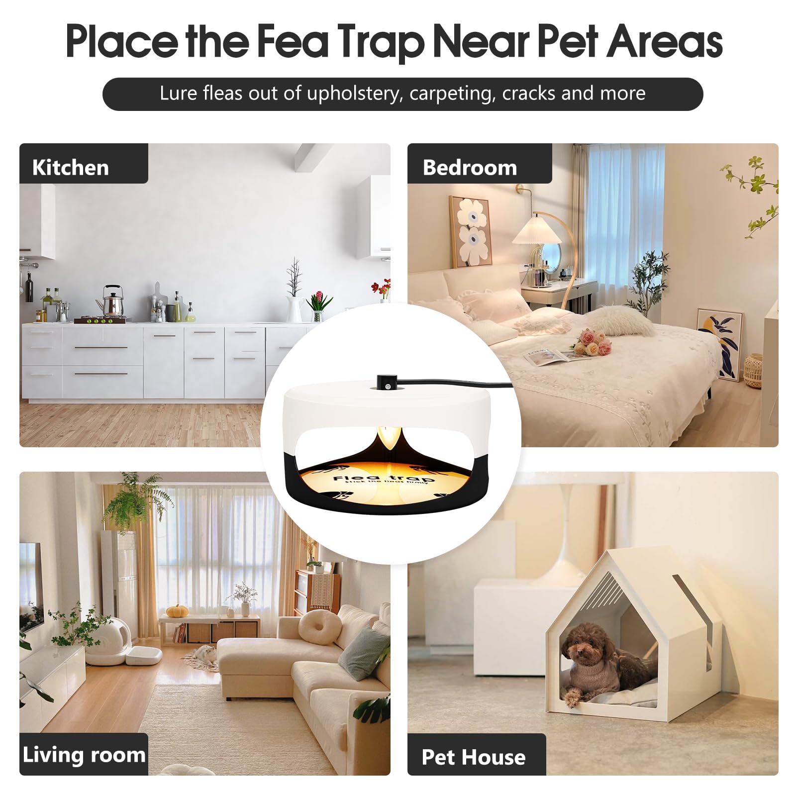SENITEK EARPADS Flea Trap showing light attraction feature