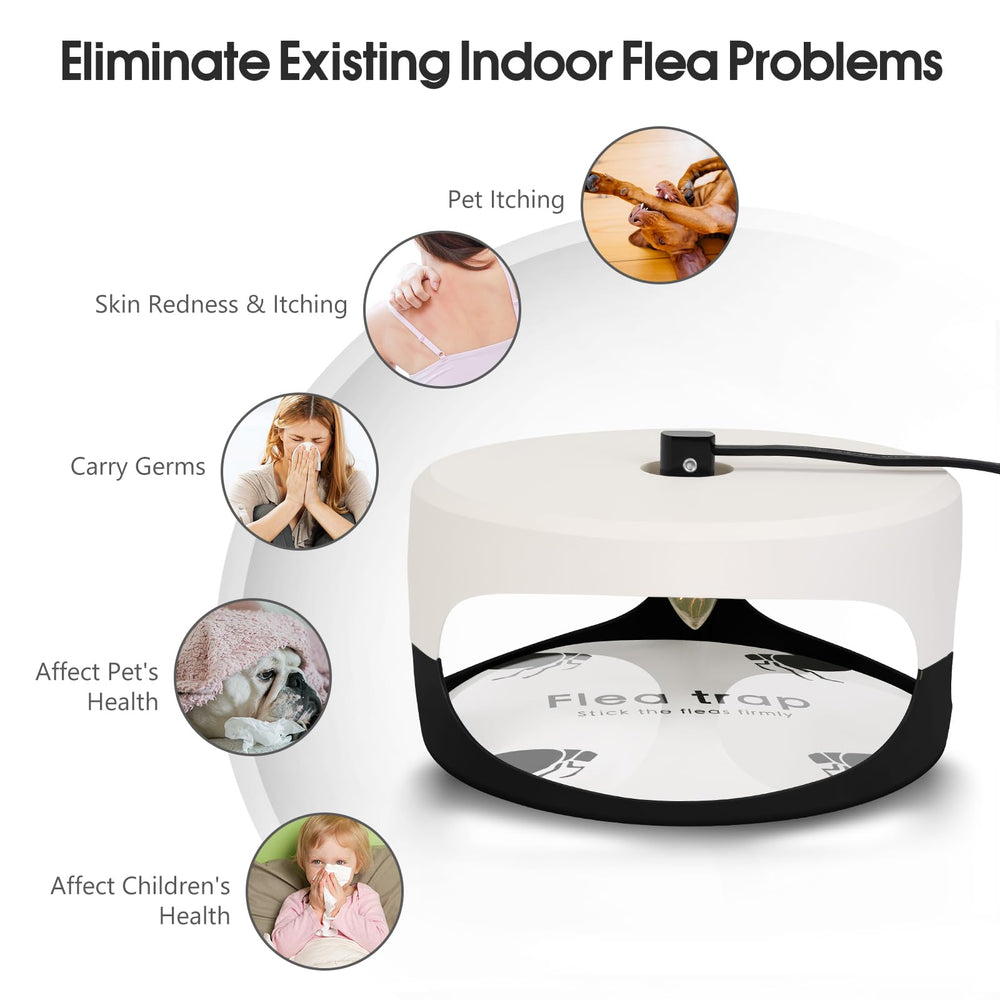 SENITEK EARPADS Flea Trap with replacement bulbs and sticky pads