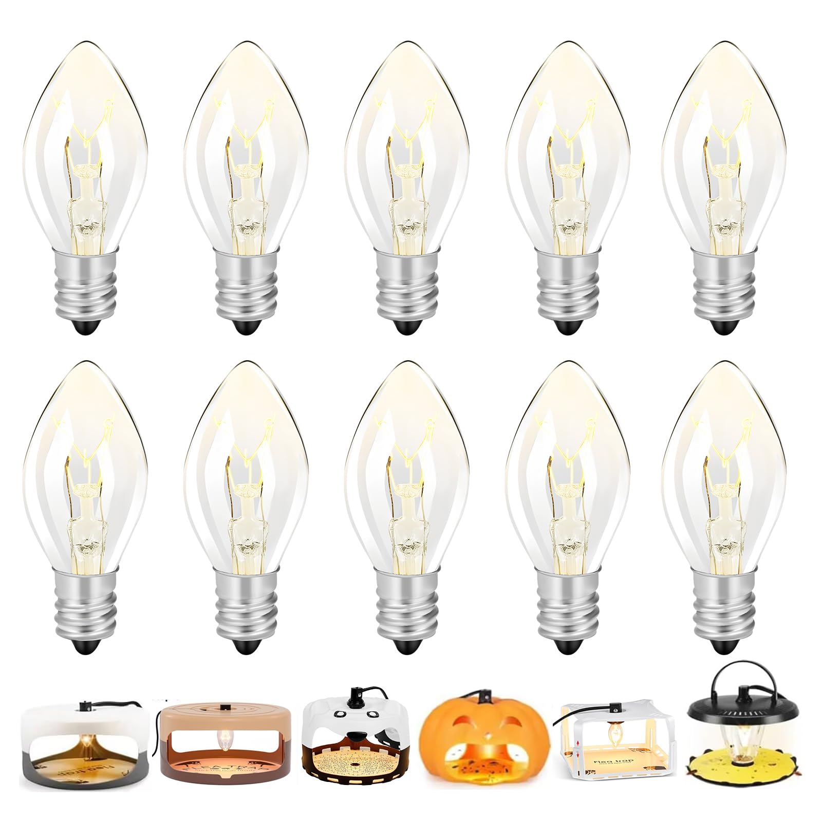 SENITEK flea trap replacement light bulb clear design