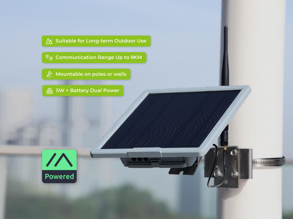 SenseCAP Solar Node P1-Pro side view showing weatherproof enclosure