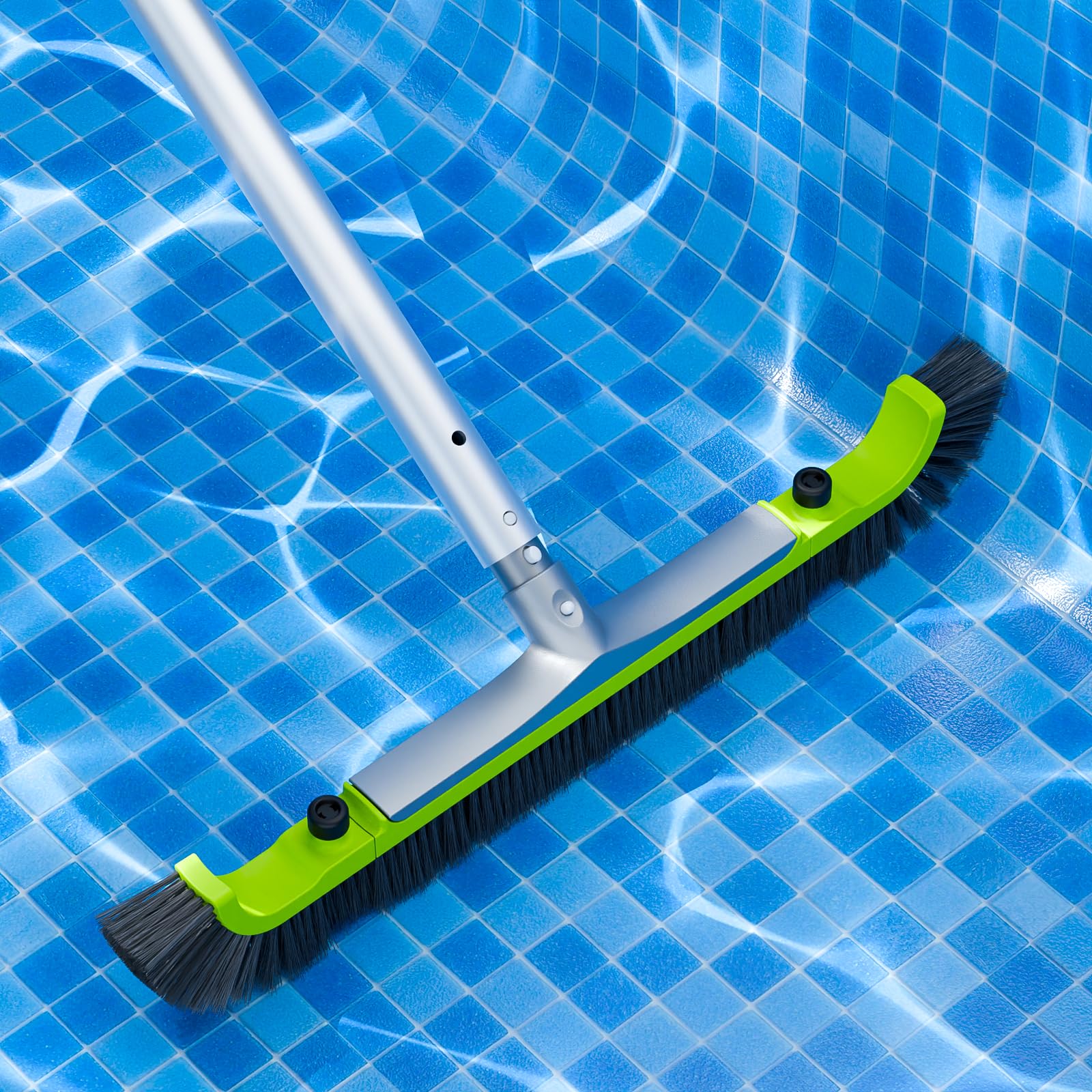 Sepetrel 20-inch curved pro pool brush in green colour