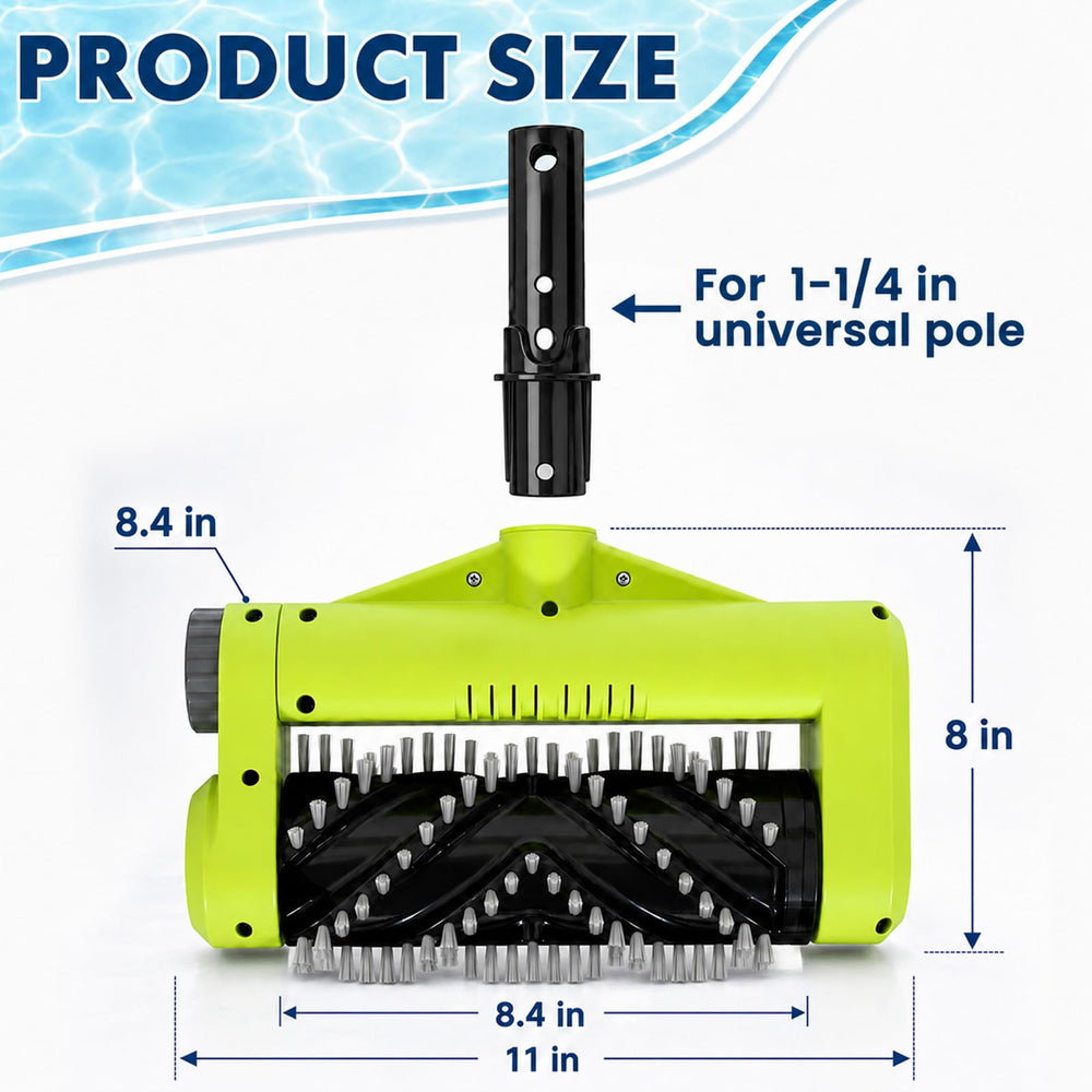 Sepetrel Electric Pool Brush in action cleaning pool walls