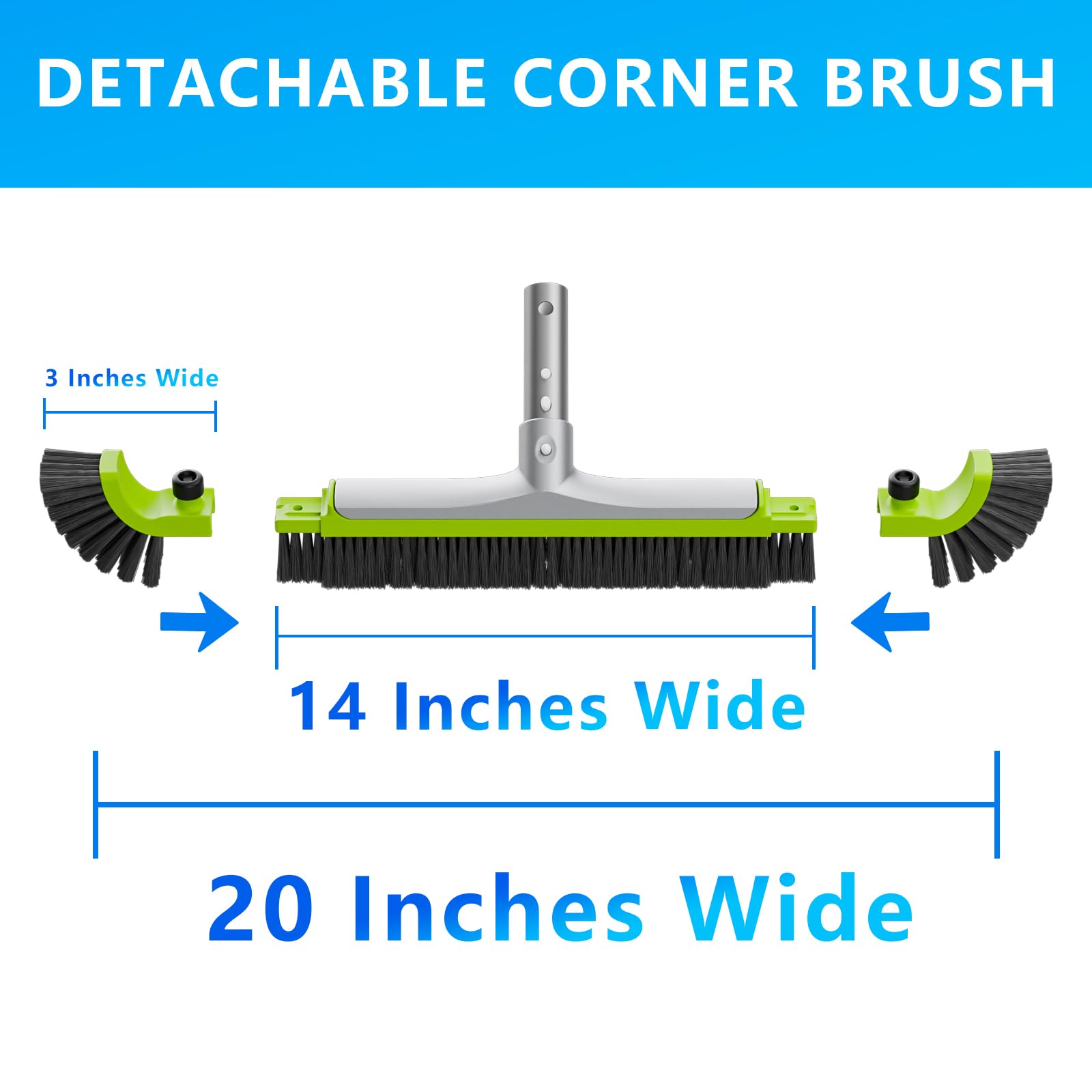 Sepetrel pool brush showing compatibility with standard pole