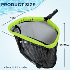 Sepetrel Pool Net inclined front lip for debris scooping