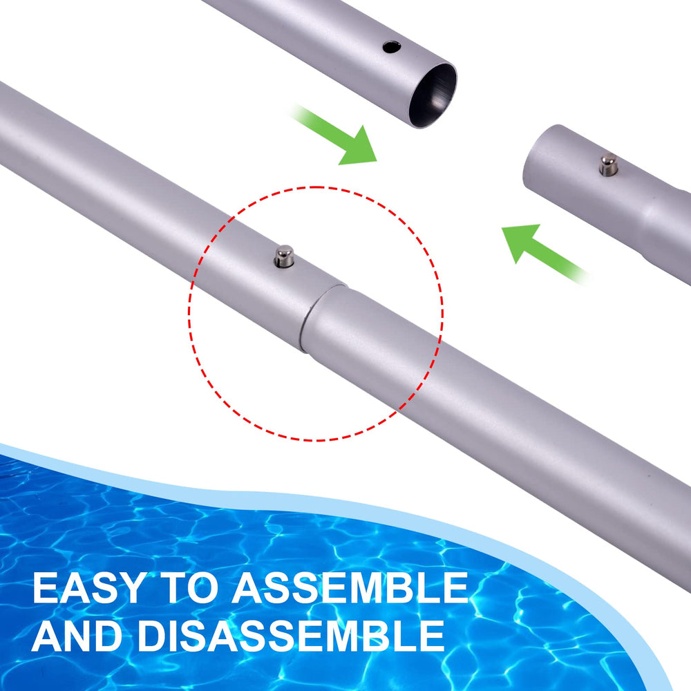 Sepetrel pool pole retracted to 1.5 FT for storage