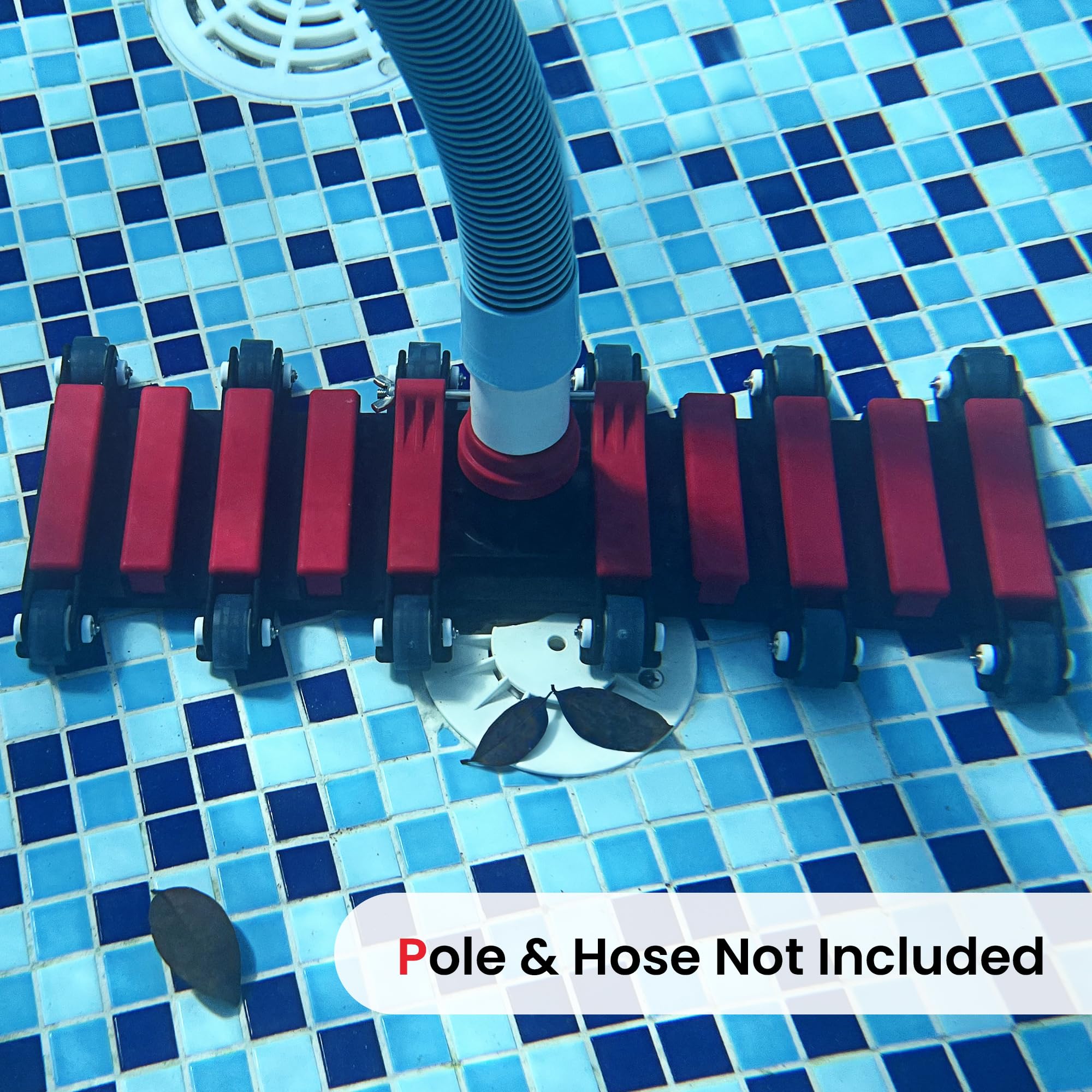 Sepetrel pool vacuum head in use on pool surface