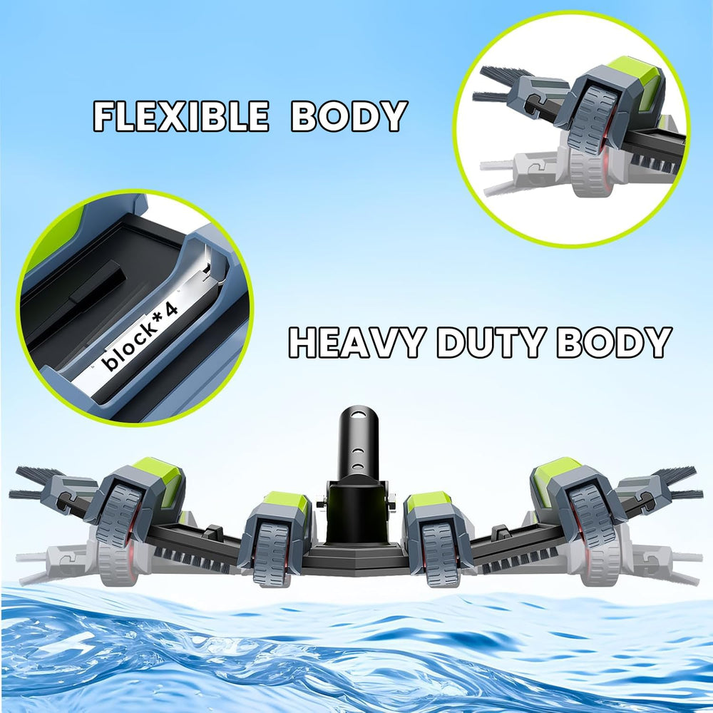 Sepetrel Pool Vacuum Head with aluminum handle and stainless steel pin
