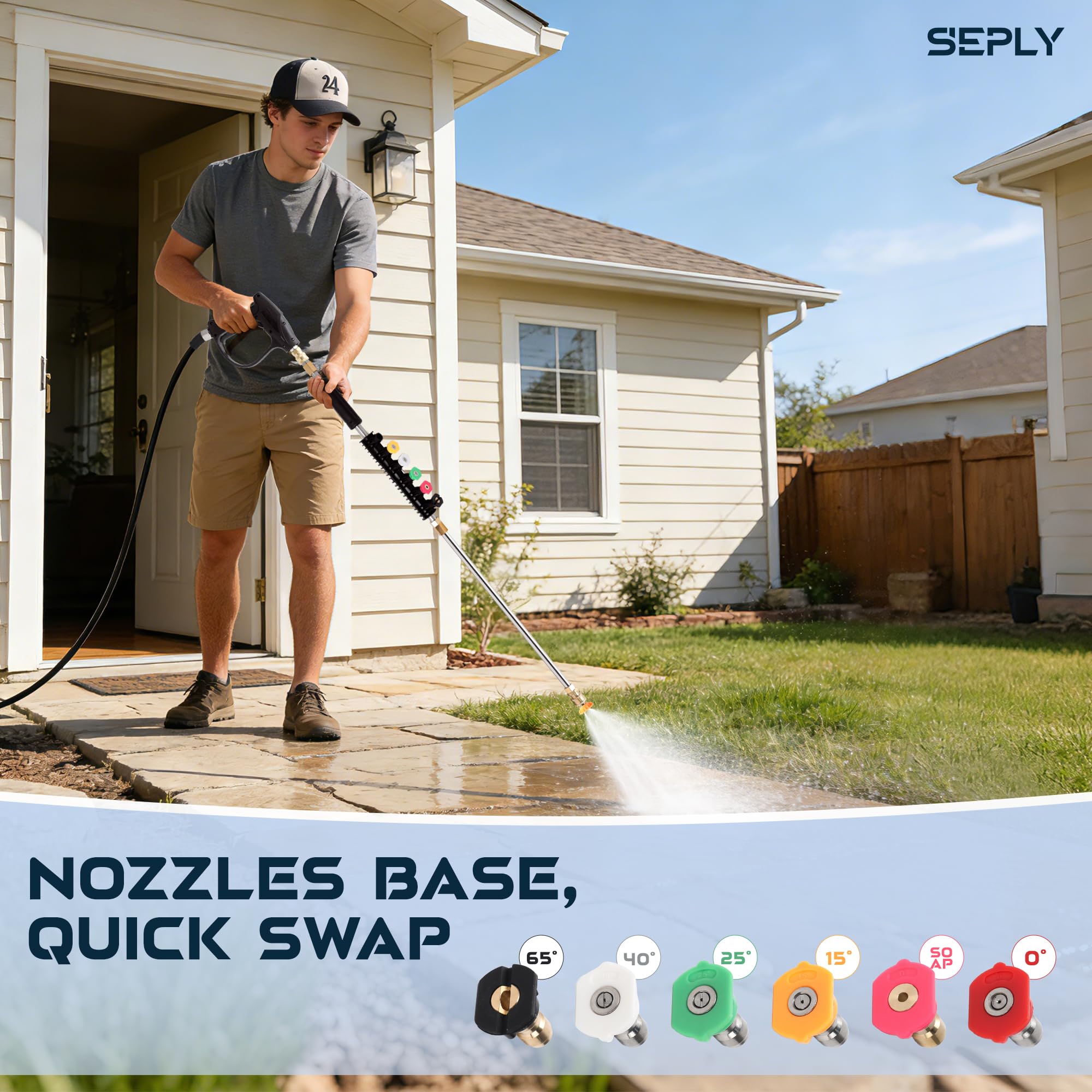 SEPLY Extension Wand 120° curved rod side view