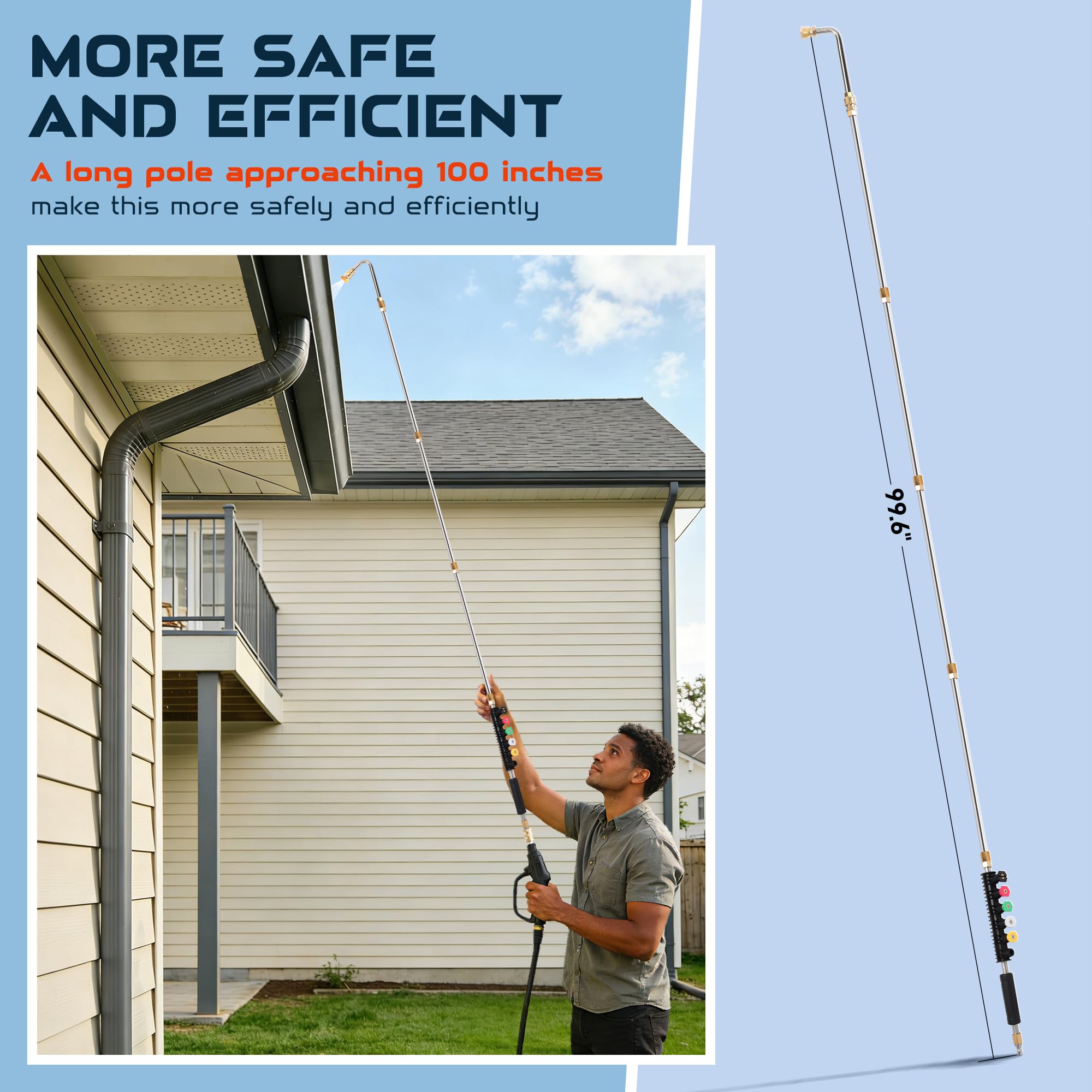 SEPLY Extension Wand 30° curved rod close-up