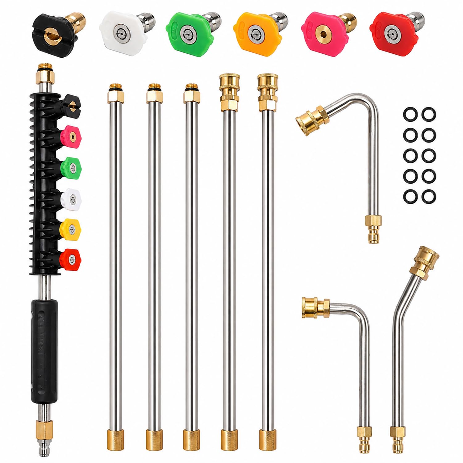 SEPLY Pressure Washer Extension Wand with 6 nozzle tips in packaging