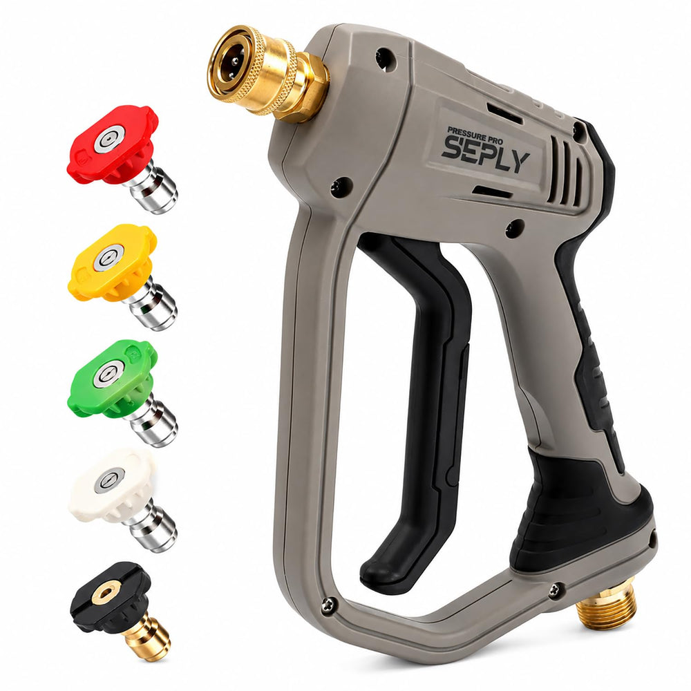 SEPLY pressure washer short gun front view with ergonomic handle