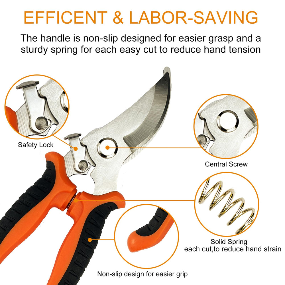Serrated blade garden cutter from the set