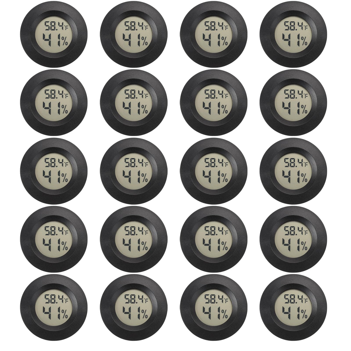 Serundo Auto Hygrometer Thermometer 20PC pack front view