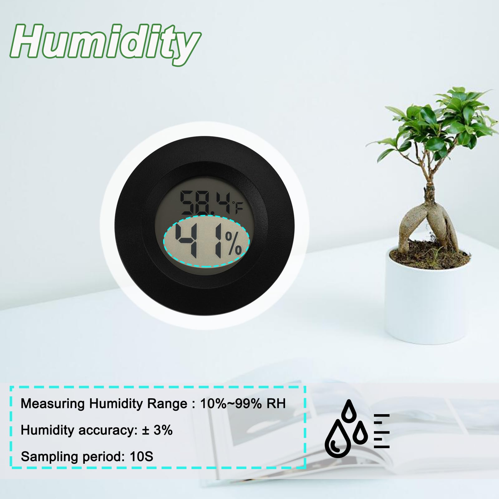 Serundo Auto Hygrometer Thermometer set of 10 in packaging