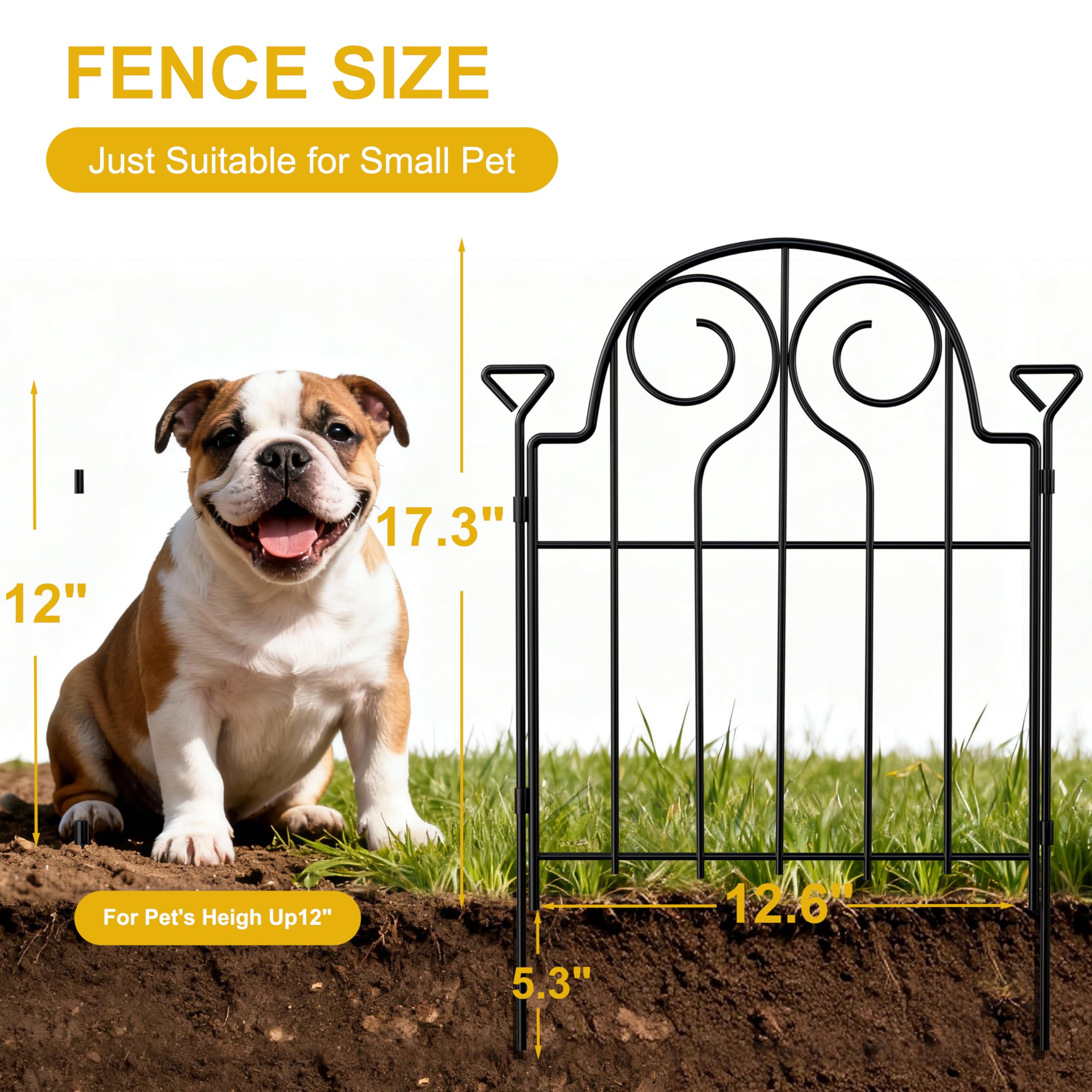 Set of 10 Pvpy Yvrd decorative fence panels in garden
