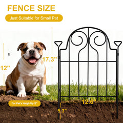 Set of 10 Pvpy Yvrd decorative fence panels in garden