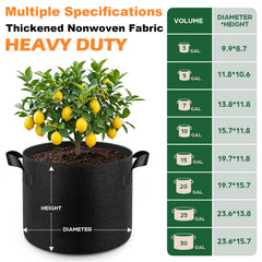 Set of 10 Songrey Grow Bags stacked together