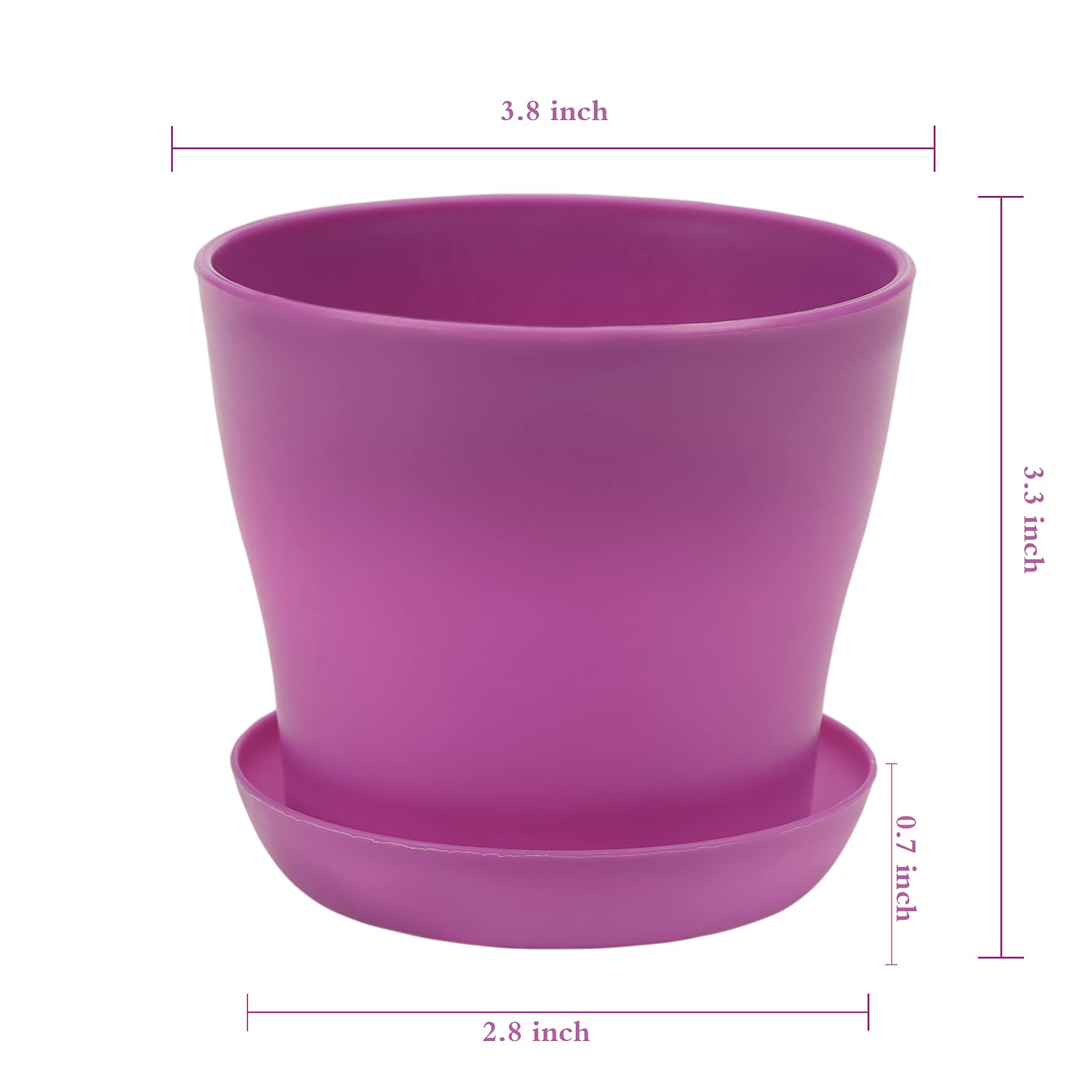 Set of 10 TDHDIKE plastic planters arranged in a row