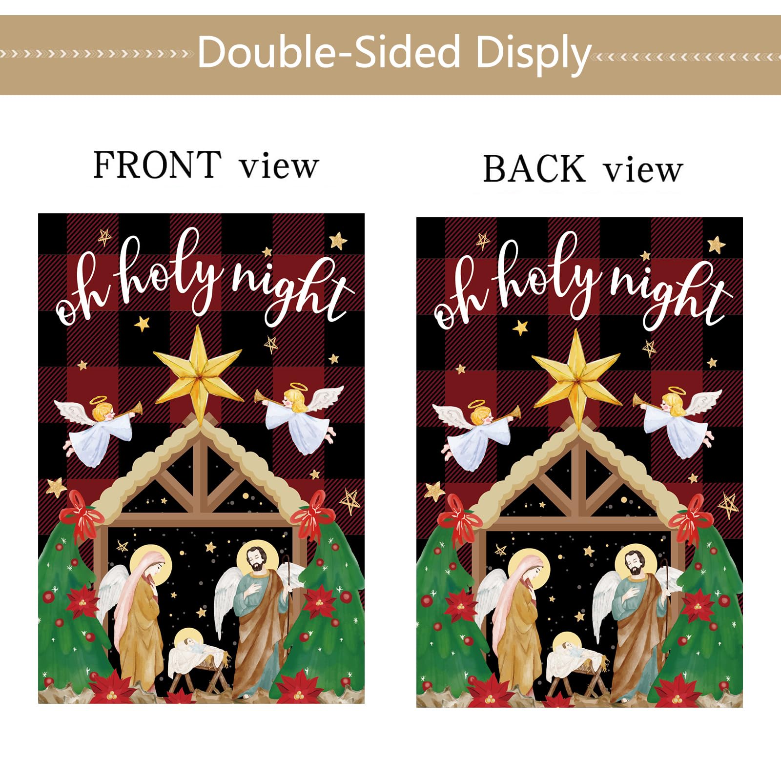 Set of 12 Lumifan seasonal yard flags displayed outdoors