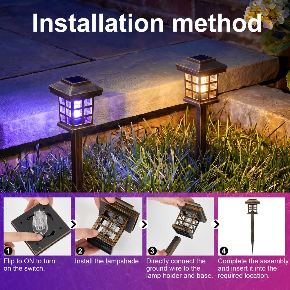 Set of 12 Mysora Solar Bug Zappers in packaging