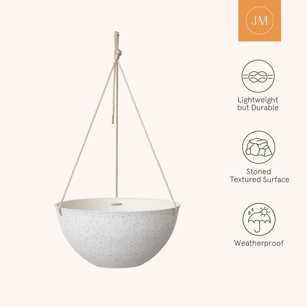 Set of 2 LA JOLIE MUSE Large Hanging Planters with hooks
