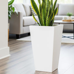 Set of 2 Worth Garden 20-inch white planters