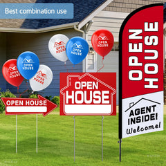 Set of 24 Open House balloons in bright colours