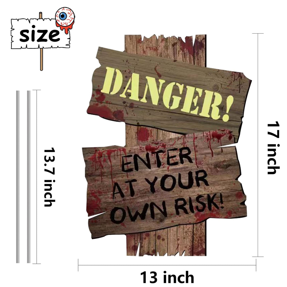 Set of 3 GXGGUS Halloween Yard Signs displayed in a yard