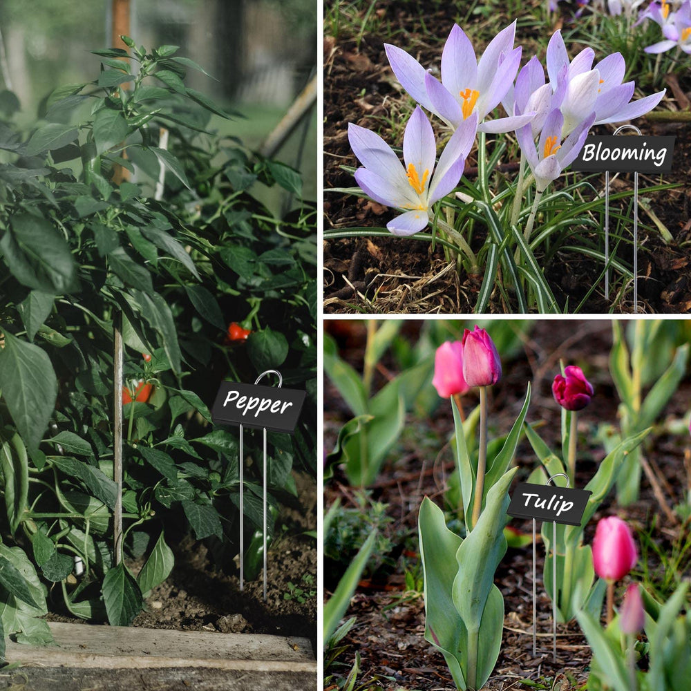 Set of 30 metal plant markers for garden use