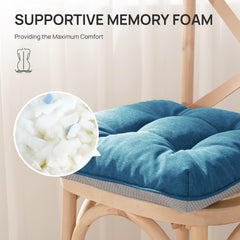 Set of 4 Love's Cabin memory foam cushions arranged on a chair