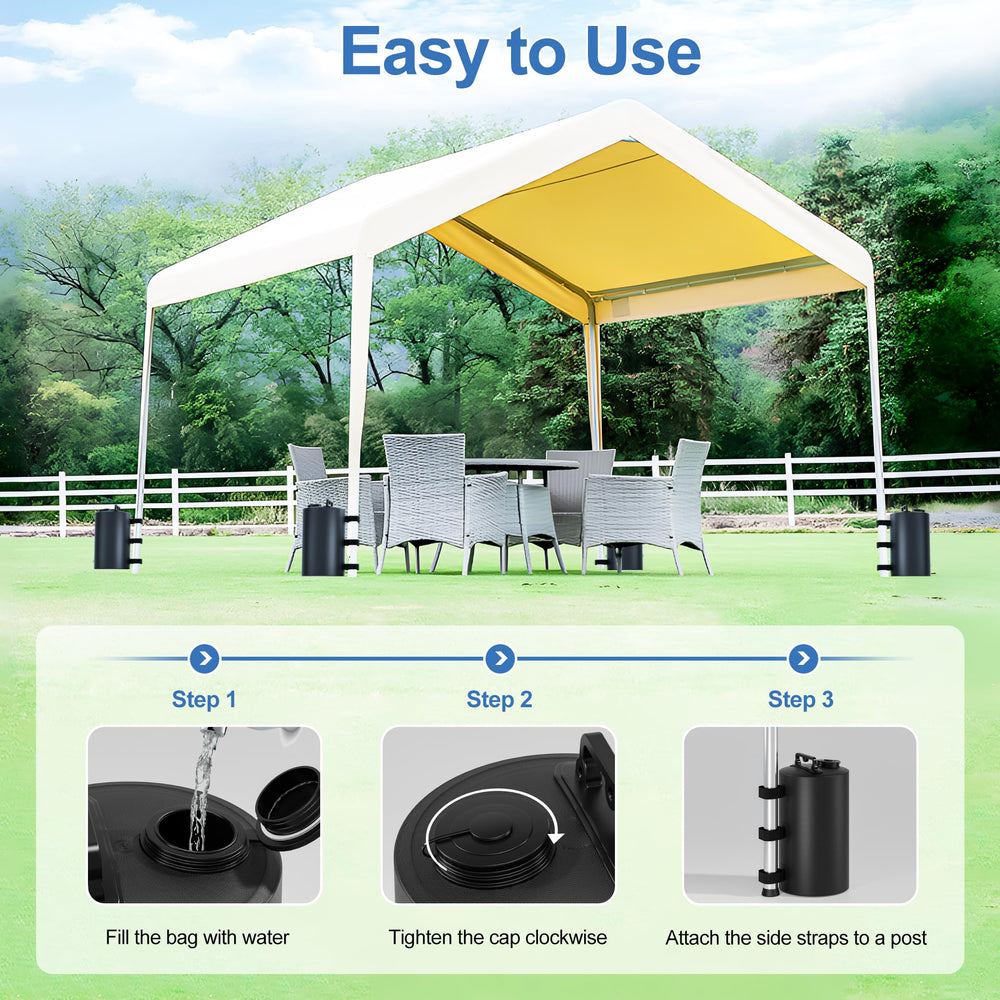 Set of 4 Stdserendi canopy water weights displayed outdoors