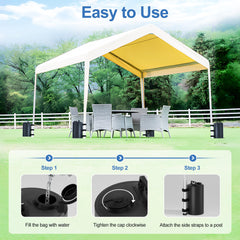 Set of 4 Stdserendi canopy water weights displayed outdoors