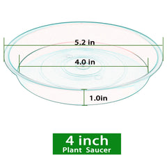 Set of 6 Bleuhome 4 inch plant saucers stacked