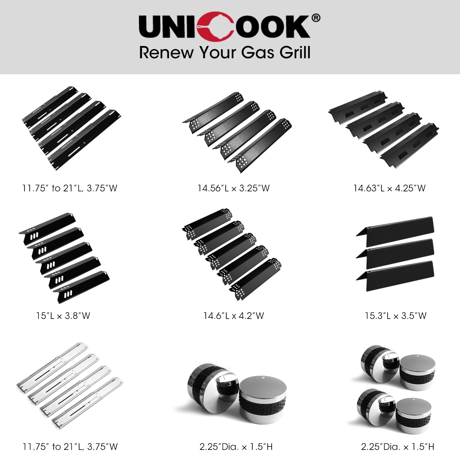Set of 6 Unicook grill heat plates packaging