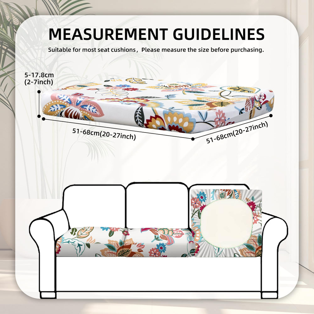 Set of 8 BIETYONE Outdoor Cushion Covers displayed on patio furniture