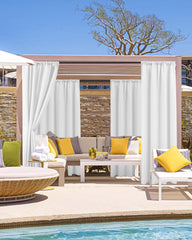 Set of 8 HolidayIdeas Outdoor Curtain panels stacked